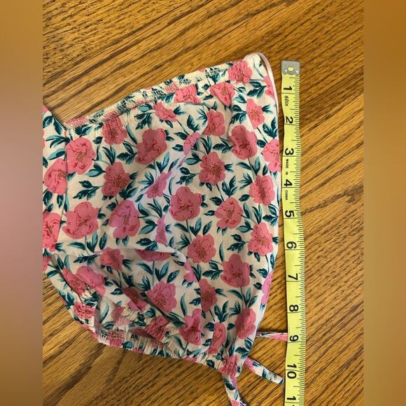 Pants Store Spring Awaits Pink Floral Puff Sleeve Scrunch Back Sun Dress - Picture 8 of 16